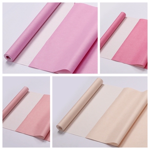 粉红裸粉珊瑚粉纯色蚕丝墙纸 美容美甲店 简约素色家用卧室壁纸