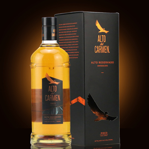 智利进口 卡曼之巅金色年华皮斯科白兰地洋酒 alto carmen pisco