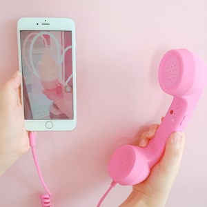 复古电话筒有线耳机手持男女学生时尚听筒适于华为VIVO小米荣耀