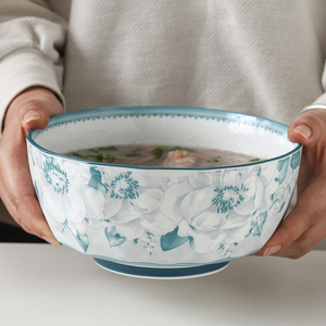 千顺餐具陶瓷汤碗大号家用沙拉碗中式好看高级感泡面大碗盛汤瓷碗