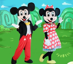 长沙米老鼠卡通人偶服装米奇米妮行走玩偶服装套装演出服出租租赁