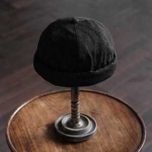 fatman 日本制 黑色斜纹丹宁冷帽瓜皮帽中性复古简约