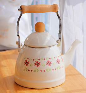 老麦【自制原创仙女】日式ins北欧复古搪瓷烧水壶茶壶凉水壶明火