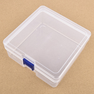 透明PP盒方形塑料盒 蓝扣小配件塑胶收纳盒 蜡笔橡皮泥玩具包装盒