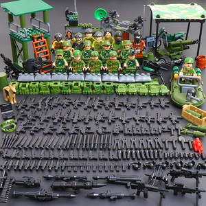 乐高积木男孩子军事基地人仔绝地求生特种兵公仔城市拼装吃鸡玩具