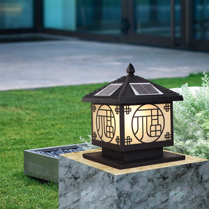 新中式庭院灯柱头灯装饰灯户外围墙大门柱子灯花园别墅防水院墙灯