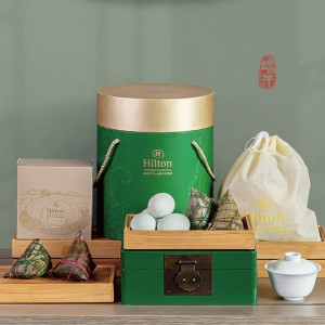 希尔顿成都五星级酒店粽子高档礼盒装四川w团购端午节送礼hilton
