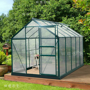 铝合金庭院家用温室暖房保温房花卉棚阳光板pc板花房阳光房暖棚