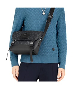 路易威登lv男士小号邮差包斜挎包单肩包可调节肩带休闲青年