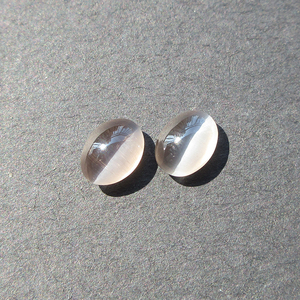 29天然印度全净强猫眼效应矽线石猫眼椭圆裸石一对2.85ct