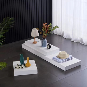 服装店模特地台展示台烤漆白色哑光底座长方形美容美甲展台木墩子