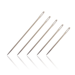 加长加粗手缝针手工缝衣针缝棉被子针大眼钢针老人大孔方便穿线针