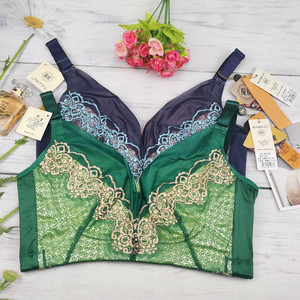 魔素品牌货内衣女无钢圈薄款调整型性感蕾丝透气聚拢大码大胸文胸