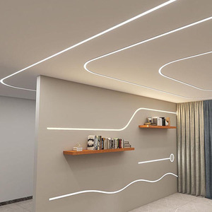 硅胶柔性灯带12v线性灯客厅嵌入式线型灯led软灯条超亮户外防水灯