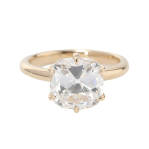 14k18k铂金老矿切OMC钻石定制款订婚结婚戒托欧美复古戒指珠宝