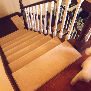 简约欧式实木楼梯踏步垫免胶自吸家用平台转角加厚满铺地毯定制