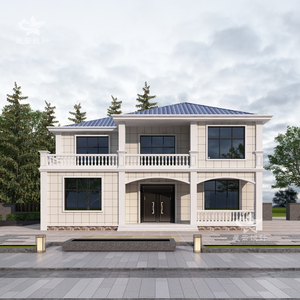 欧式两层小洋楼别墅设计施工图纸农村自建房洋房带露台大户型定制