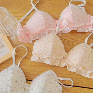 套装少女甜美可爱内衣小胸聚拢胸罩女生清新学生日系春128人付款68