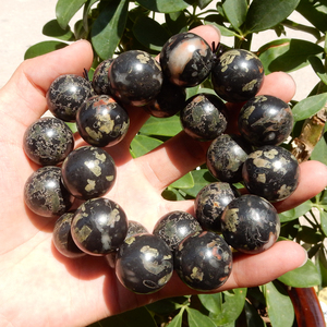 方言放漏精品特色国风汉韵温润洛阳梅花玉意境18mm圆珠手链手串k