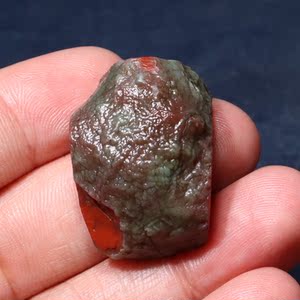 方言和田玉精品168元云南保山满肉柿子红南红玛瑙原石玩料包浆t