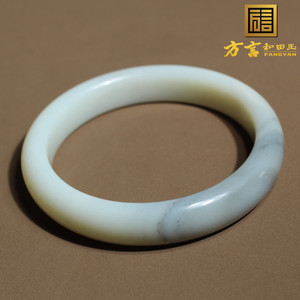 方言和田玉精品佩戴级新疆且末县米达料青花意境卡61mm女士手镯x5
