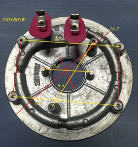 美的电压力锅发热盘800w/瓦my-cj40n电热盘 加热炉盘 发热板