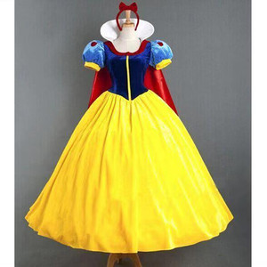 白雪公主裙cosplay公主服装成人圣诞节日年会演出服儿童款礼服装