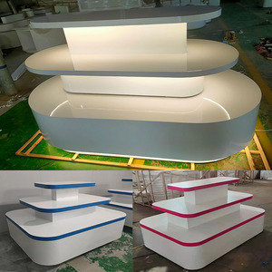 001人付款淘宝多层发光中岛展示 台农产品酒类商品展柜 鲜花饰品摆件