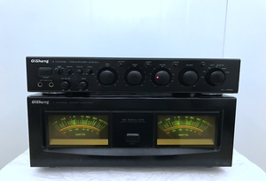 二手国产经典奇声388d大双表头前后级放大器 前后级功放