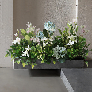 仿真绿植室内外花槽花坛馥雅植物盆景餐厅隔断栅栏花箱造景景观