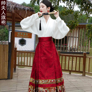 马面裙2024春夏季新款改良红色中式国风婚庆日常敬酒服汉服套装