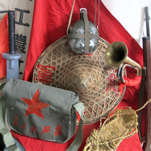 红军斗笠帽道具抗战纪念品老物件儿童舞台演出草鞋男八路军装饰品