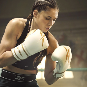 reebok/锐步拳击手套成人格斗专业散打训练拳套女跆拳道搏击装备