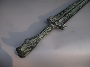仿古青铜器 龙头剑 仿古工艺品 古玩摆件