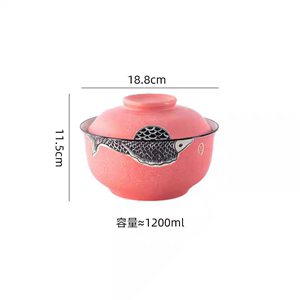 日式风格泡面碗汤碗创意卡通时尚餐具个性陶瓷猪油罐