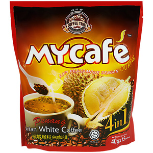 马来西亚进口咖啡树槟城榴莲白咖啡四合一速溶咖啡粉即溶600g袋装