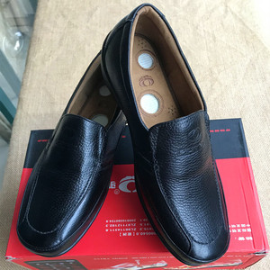 头层牛皮皮鞋休闲驰誉鞋药磁鞋自我痊愈调理鞋平跟黑色真皮耐磨