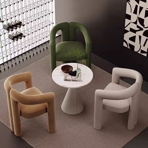 单人沙发椅美容院休息区接待会客洽谈桌椅组合简约休闲单椅设计师