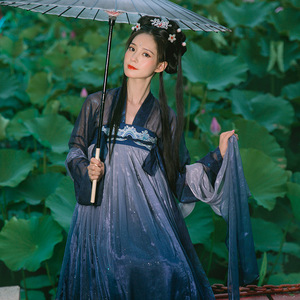 麦田家原创绝版汉服 鲸鹿月夜锦大袖衫打包一起出