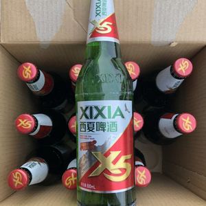 西夏啤酒x5宁夏夺命x5 600ml*12瓶嘉士伯旗下媲美乌苏小麦黄啤酒