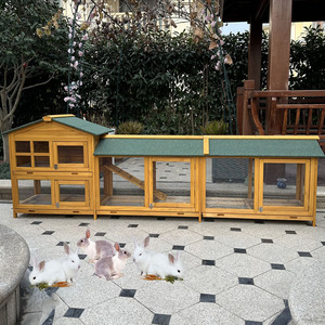 幼儿园宠物笼户外兔子笼家用大号养鸡笼养殖笼兔别墅鸭笼猫屋兔窝