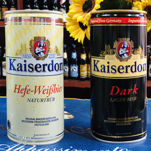 德国原装进口原浆小麦白啤酒凯撒浑浊黑啤酒整箱凯撒顿姆1l*12罐