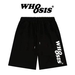 WHOOSIS（不知其名）新幻影logo国潮夏季纯色短裤重磅美式绵街头