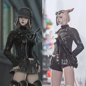 ff14富婆衣 5.4富婆衣(小牛皮革骑手套装)ff14机车服 皮革装