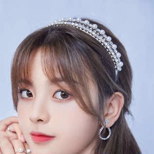 心动信号2杨超越同款发箍水钻发卡发饰网红2019日韩时尚珠子新款