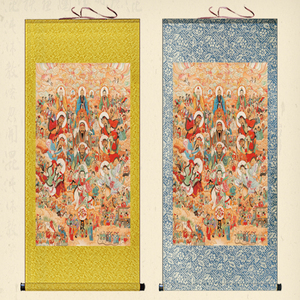 绢布众神闾山三教总坛挂画许逊许真君装饰画闾山仙娘总真图卷轴画