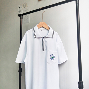 绮雅婷汕头市潮阳区贵屿中学夏季校服短袖上衣初中高中学生班服