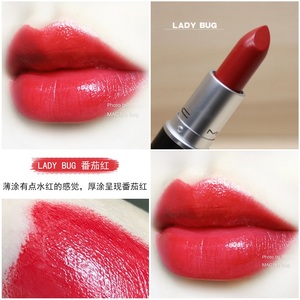 mac魅可口红510 lady bug 水润番茄红烂番茄水红色显白滋润少女色