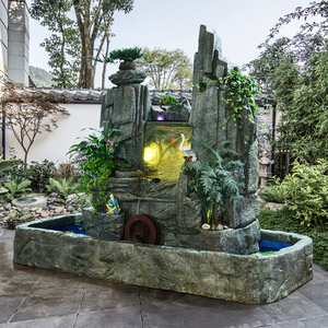 大型假山流水喷泉户外花园庭院室内客厅鱼缸阳台景观落地招财摆件