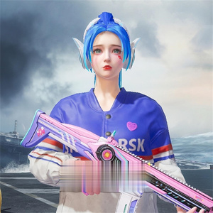 may443445989淘宝火箭少女头发假发手游绝地求生和平精英cos假发